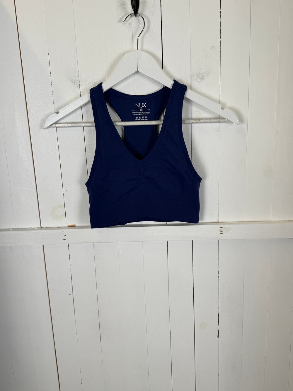 Nux Blue Sports Bra Women's M New Without Tags